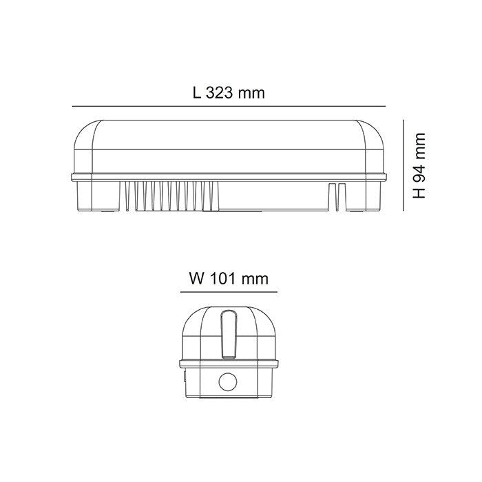 REC LED Bunker Light White 18W 4000K IP54