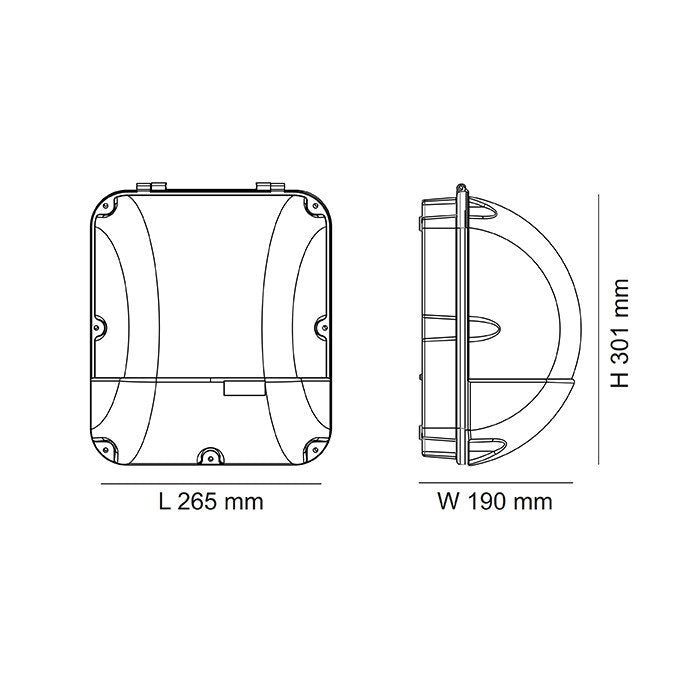 BRONX LED Bunker Light Black 55W 5000K IP65