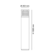 BOLLARD SE7102/LGLS 1 Light Bollard Light Silver IP54