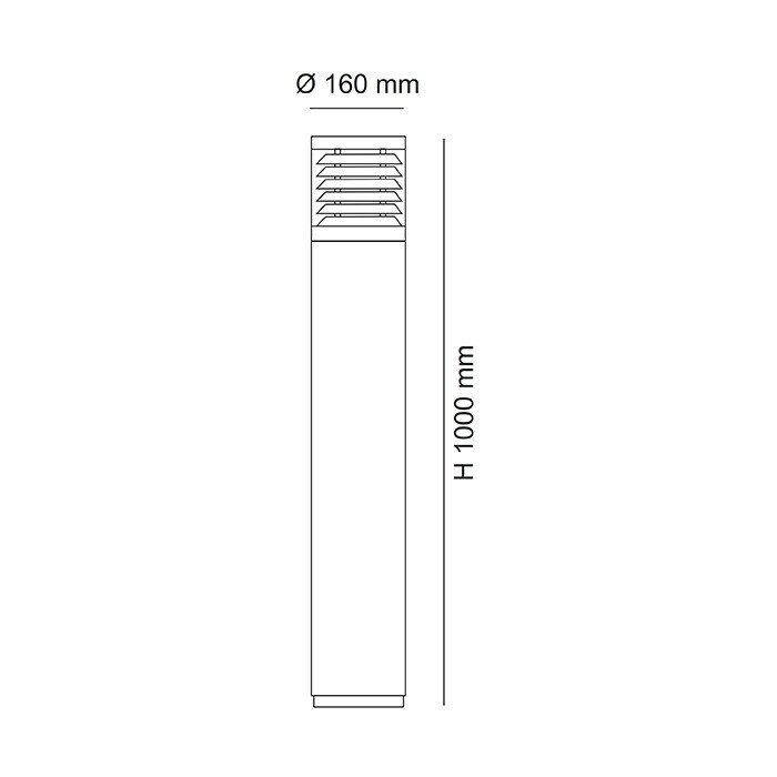 BOLLARD SE7103 1 Light Bollard Light Black IP54