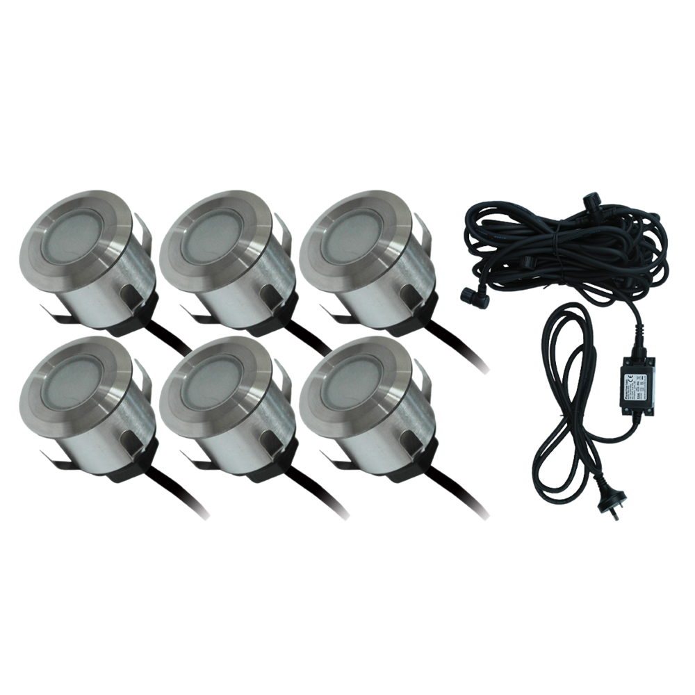 HAMPTONS SE8002 LED Deck Light Kit Stainless Steel 5000K IP67
