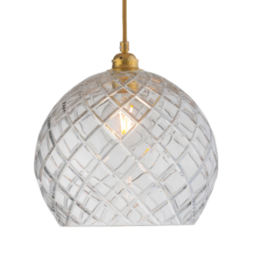 Rowan Pendant Light W280mm Clear Glass Shiny Gold