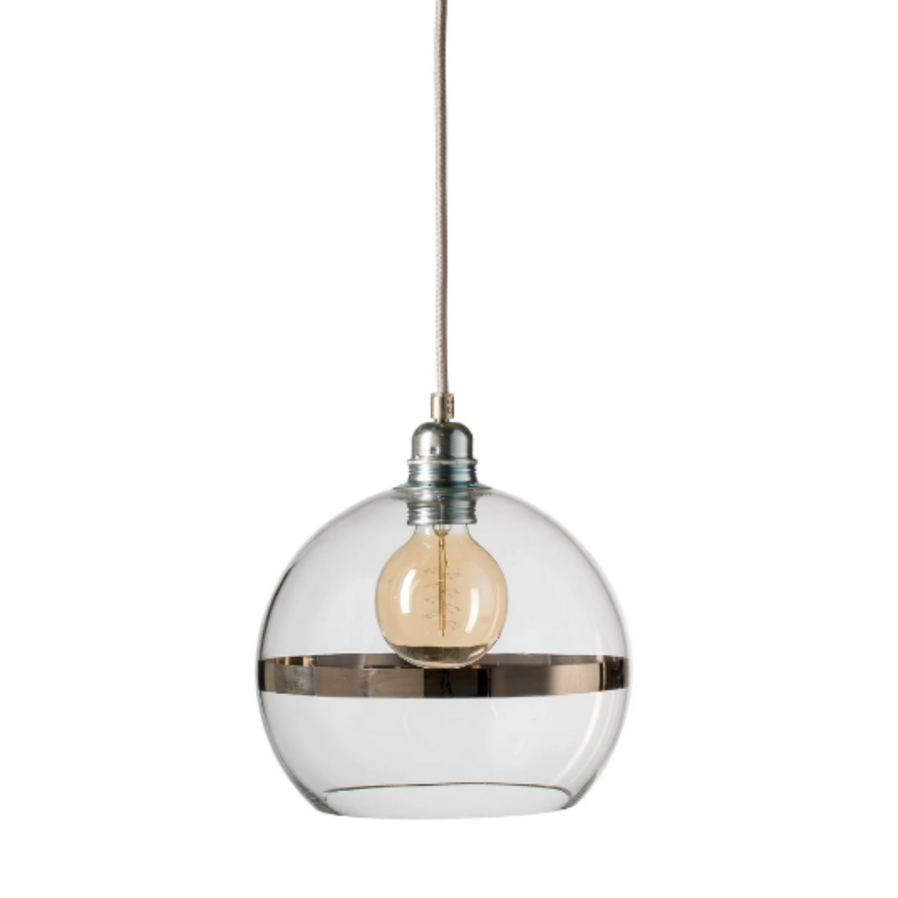 Rowan Pendant Light W220mm Glass Shiny Silver