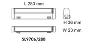 Slimline Seamless TC Linkable LED Batten 4W TRI Colour