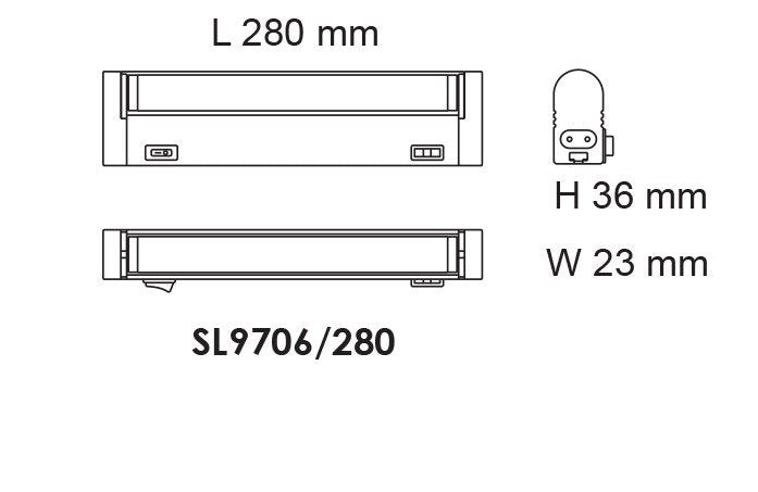 Slimline Seamless TC Linkable LED Batten 4W TRI Colour