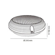 MEMPHIS Round LED Emergency Oyster Light 22W 4000K IP65