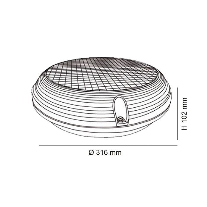 MEMPHIS Round LED Emergency Oyster Light 22W 4000K IP65