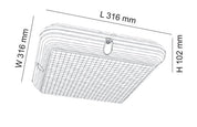 MEMPHIS Square LED Bunker Light 22W 4000K IP65