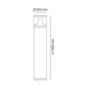 BOLLARD SLA7102 LED Bollard Light Silver 18W 6000K IP54