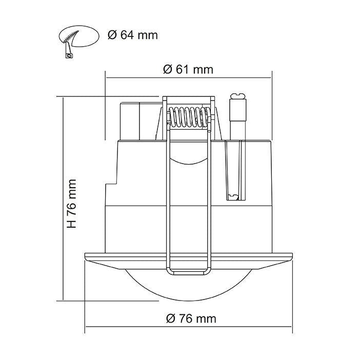 SMS804CR Infrared Sensor Recessed IP20