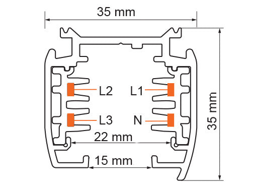 STR Three Circuit Track 1 Meter White