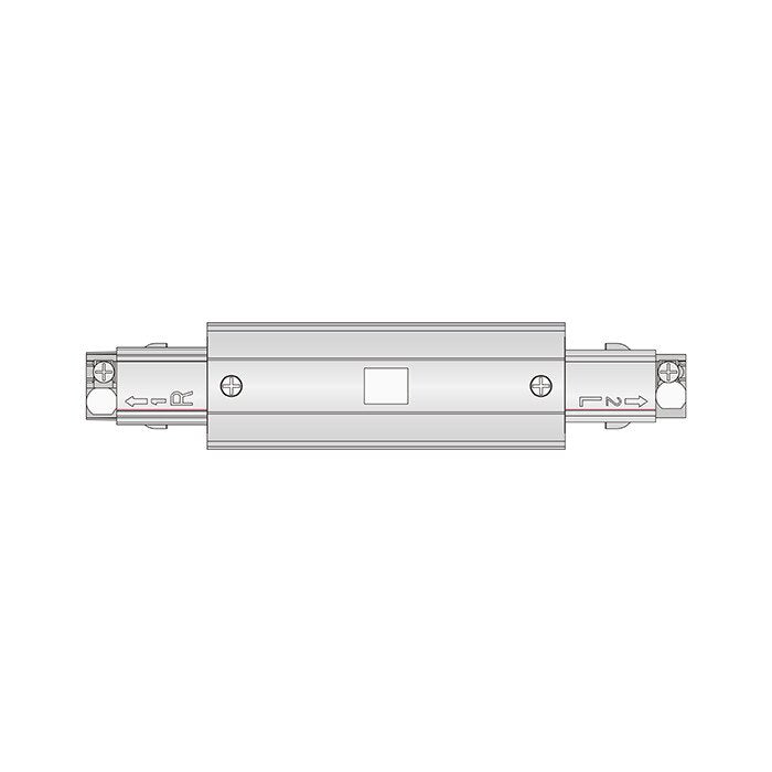 STR Straight Connector For Three Circuit Track White
