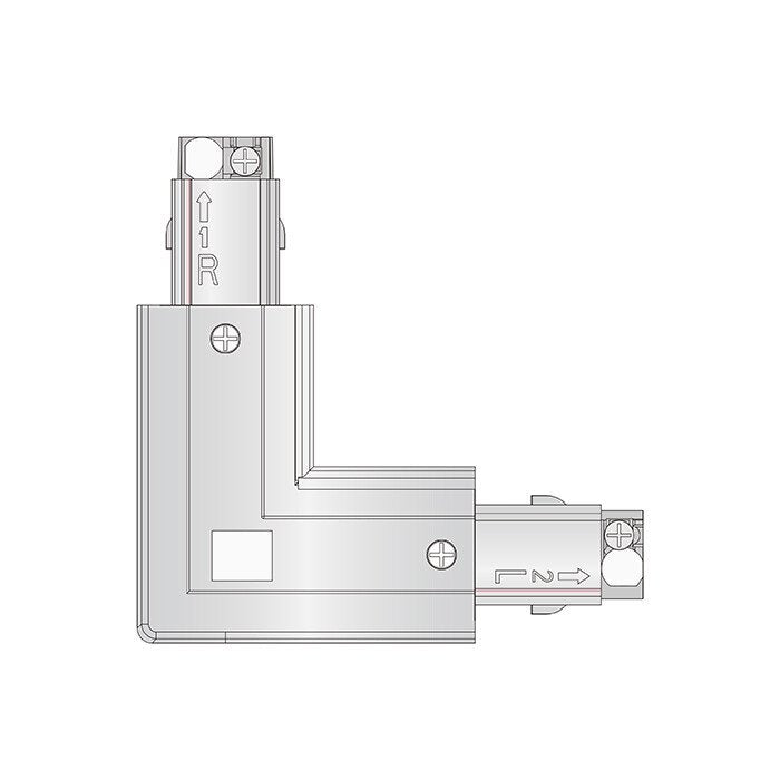 STR L-Shaped Connector For Three Circuit Track Black