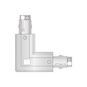 STR L-Shaped Connector For Three Circuit Track White