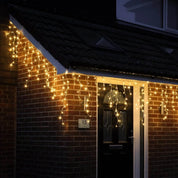 Solar Icicles 200 leds  Warm White