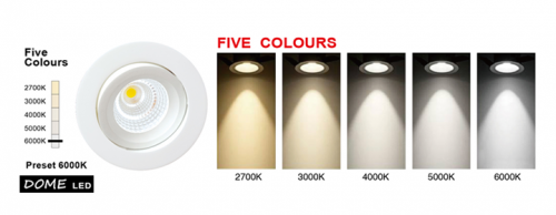 360 Degree White LED 5 Colour Range