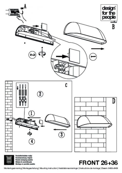 Front 26 Exterior Wall Light Mounting Instructions